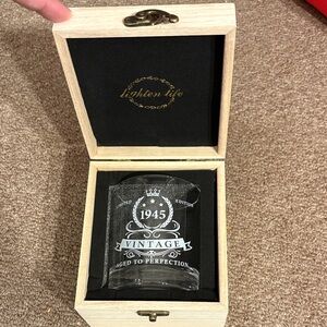 Vintage Aged to Perfection Glass Cup 1945